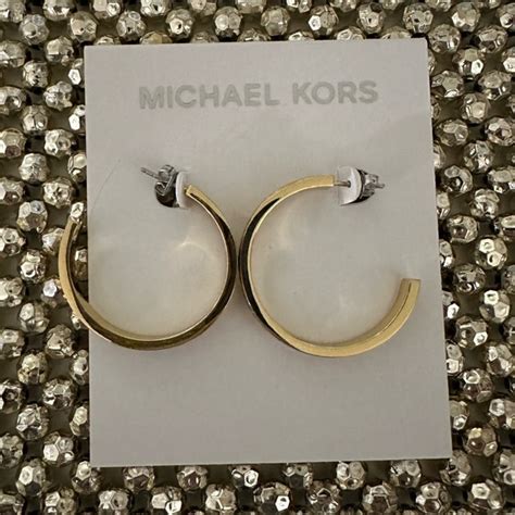 michael kors flower earrings|Michael Kors hoop earrings sale.